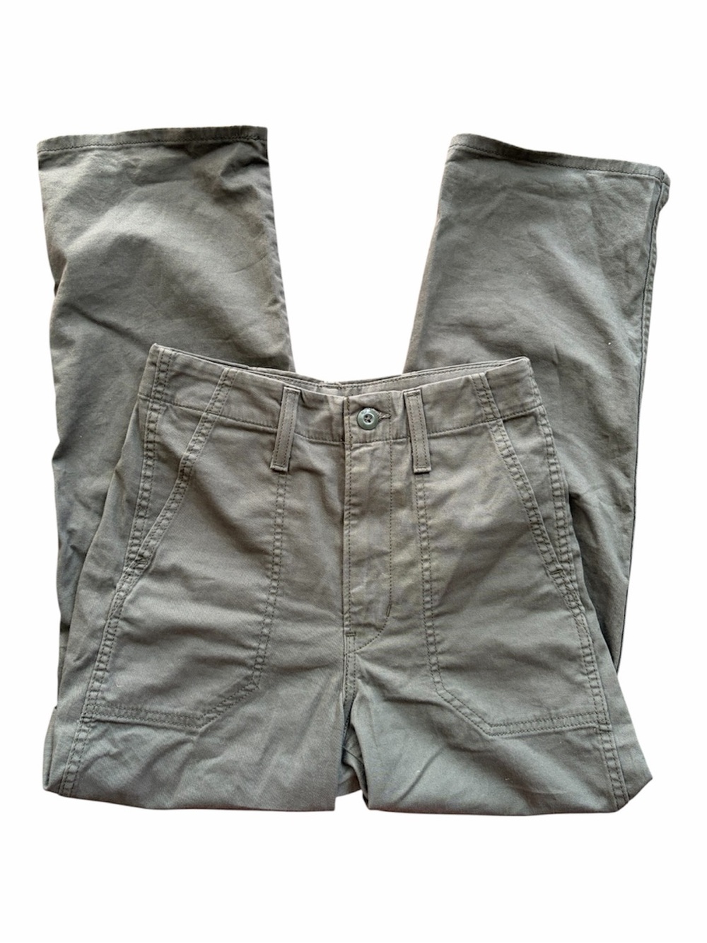 Levi’s Utility Carpenter Pants Olive Green Straight Leg Cotton Workwear Khaki